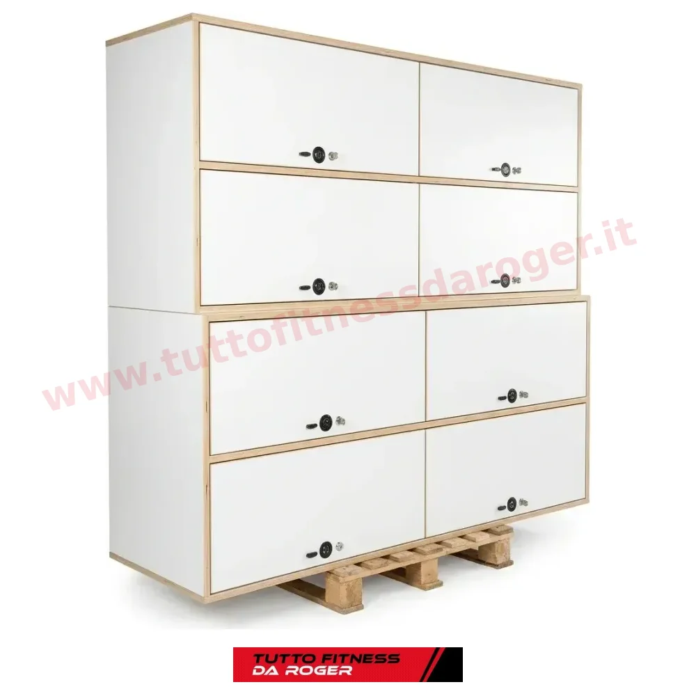 Armadietti in legno a 4 ante colore bianco