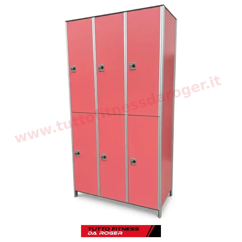 Armadietti rosa in alluminio rivestito di HPL ignifugo